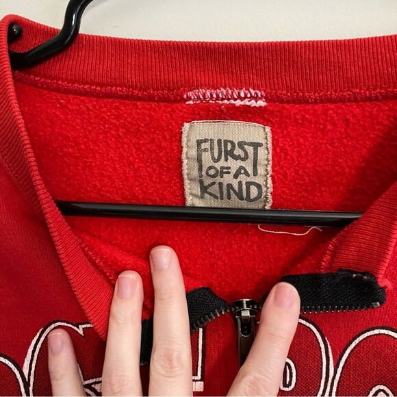 Vintage Wisconsin Badgers Rose Bowl 1994 Cropped Zip Pullover Sweatshirt - Picture 3 of 6